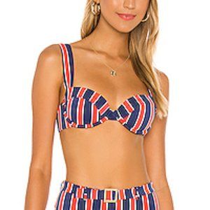 WeWoreWhat | Navy Stripe Swim Top
